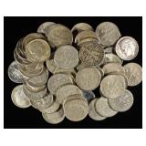 (50) 90% SILVER ROOSEVELT DIMES