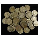 (50) 90% SILVER WAR NICKELS