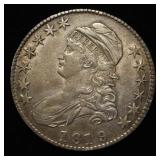 1819/8 LARGE 9 BUST HALF DOLLAR CH AU