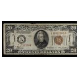 1934A $20 HAWAII WWII EMERGENCY NOTE