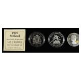 (3) 92.5% STERLING SILVER FOREIGN COINS