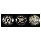 (3) 92.5% STERLING SILVER FOREIGN COINS