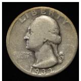 1932-D WASHINGTON QUARTER VG