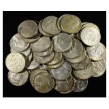 (40) 40% SILVER KENNEDY HALF DOLLARS