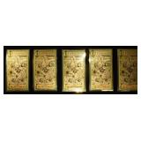 (5) $1 WYOMING GOLDBACK 1/1000TH OZ 24K GOLD NOTE