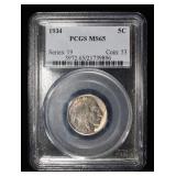 1934 BUFFALO NICKEL PCGS MS65