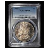 1885-O MORGAN DOLLAR PCGS MS-64 COLOR
