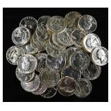 (39) 90% SILVER WASHINGTON QUARTERS BU PR