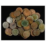 (50) INDIAN HEAD CENTS