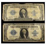 (2) $1 1923 SILVER CERTIFICATE NOTE