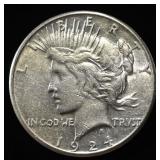 1924-S PEACE DOLLAR AU