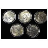 (5) 40% SILVER EISENHOWER DOLLARS