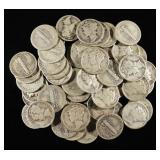 (50) MERCURY DIMES