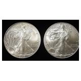 (2) 2003 AMERICAN SILVER EAGLES