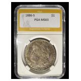 1886-S MORGAN DOLLAR PGA CH BU