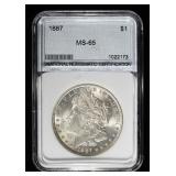 1887 MORGAN DOLLAR NNC GEM BU