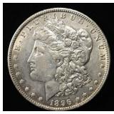1896-O MORGAN DOLLAR BU W/ SOME OLD CLEANING