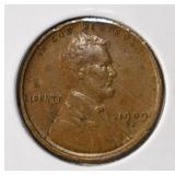 1909-S WHEAT CENT XF/AU
