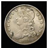 1831 CAPPED BUST QUARTER BU LIGHT OLD CLEANING