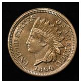 1864 CN INDIAN CENT GEM BU