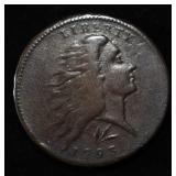 1793 FLOWING HAIR CENT VF/XF