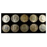 (10) 90% SILVER KENNEDY HALF DOLLAR