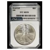 1996 AMERICAN SILVER EAGLE PCI PERFECT GEM BU