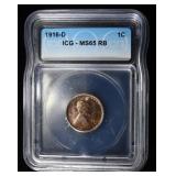 1916-D LINCOLN CENT ICG MS-65 RB