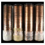 1960-P&D & (2) 1968-S LINCOLN CENT UNC ROLLS