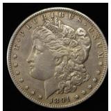 1891-CC MORGAN DOLLAR XF