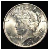 1924 PEACE DOLLAR CH BU