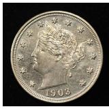 1903 LIBERTY 'V' NICKEL CH/GEM PROOF