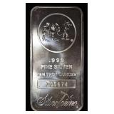 SILVERTOWNE 10 OZ 0.999 SILVER BAR