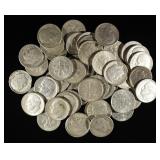 (50) 90% SILVER ROOSEVELT DIMES