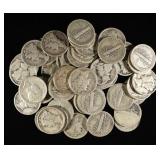 (50) MERCURY DIMES
