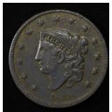 1835 CORONET HEAD LARGE CENT XF