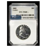 1963 FRANKLIN HALF PCI SUPERB GEM+ PROOF CAMEO