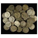 (50) 90% SILVER WAR NICKEL