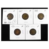 (5) INDIAN HEAD LOW GRADE