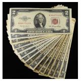 (15) $2 RED SEAL NOTE