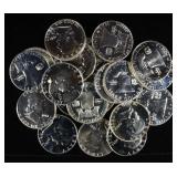 (20) 90% SILVER PROOF FRANKLIN HALF DOLLAR