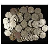 (62) FULL DATES & (7) NO DATES BUFFALO NICKEL