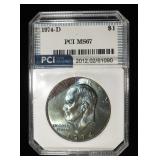 1974-D EISENHOWER DOLLAR PCI SUPERB GEM BU