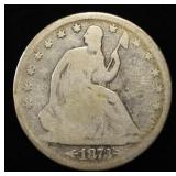 1873-S SEATED LIBERTY HALF DOLLAR GOOD