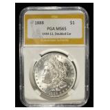 1888 MORGAN DOLLAR PGA GEM BU