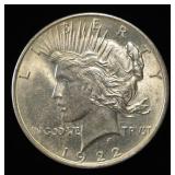 1922-D PEACE DOLLAR CH BU