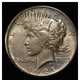 1921 PEACE DOLLAR CH AU
