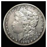 1892-S MORGAN DOLLAR AU