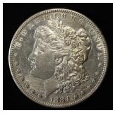 1884-S MORGAN DOLLAR AU/BU CLEANED
