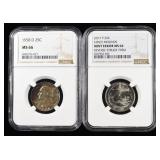 (2) NGC GRADED QUARTERS